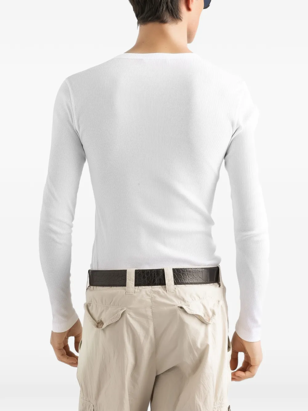 Dolce & Gabbana Geribbelde katoenen trui Wit