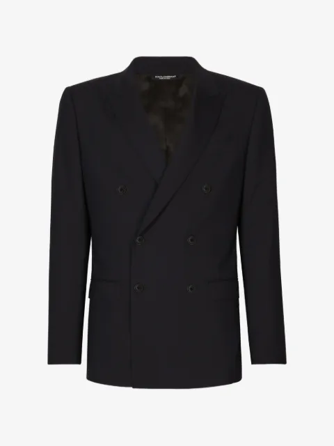 Dolce & Gabbana double-breasted stretch wool Martini-fit suit