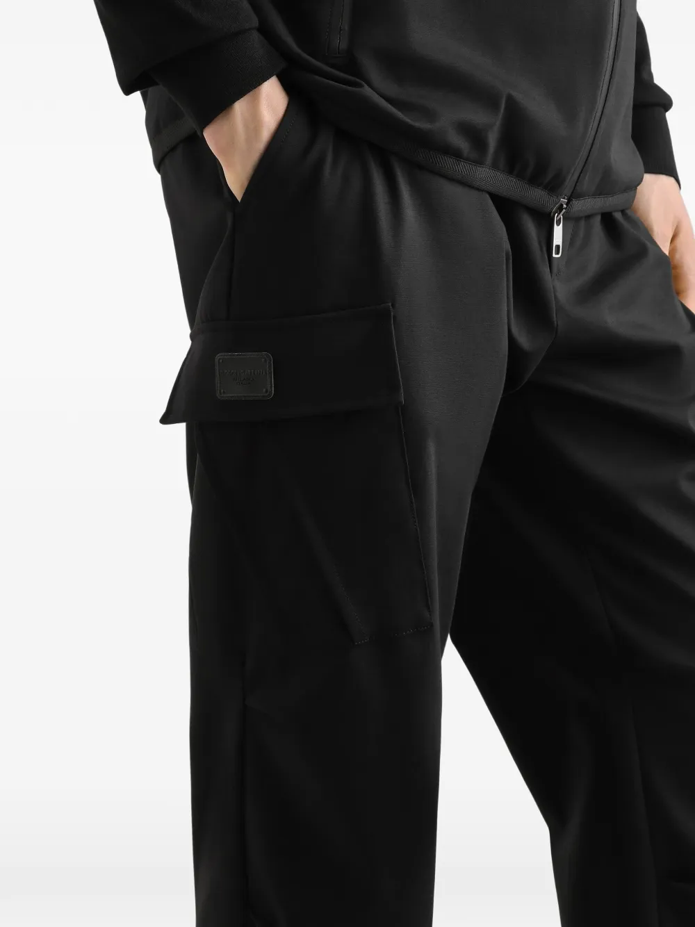 Dolce & Gabbana Katoenen cargo broek met label Zwart