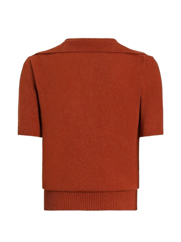 Dolce & Gabbana smooth-knit Polo Shirt | Brown | FARFETCH IN