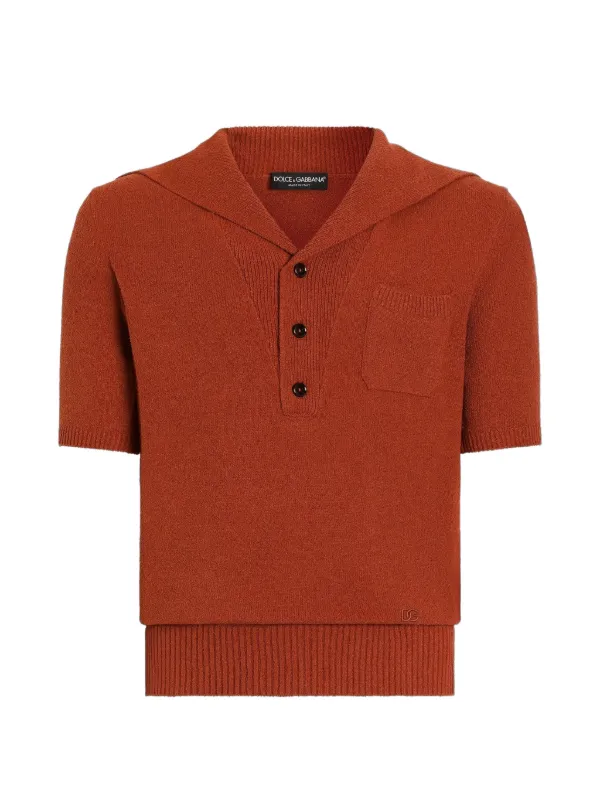 00s dolce&gabbana brown knit polo ニットポロ 32466666_66728216_600.jpg