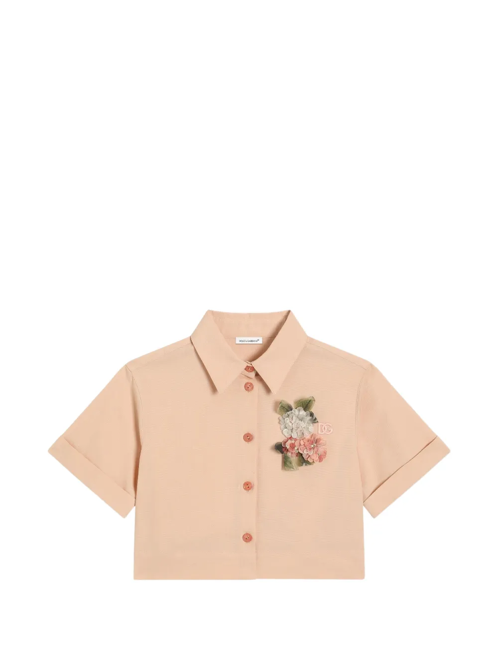 Dolce & Gabbana Kids cotton-blend shirt - Rosa