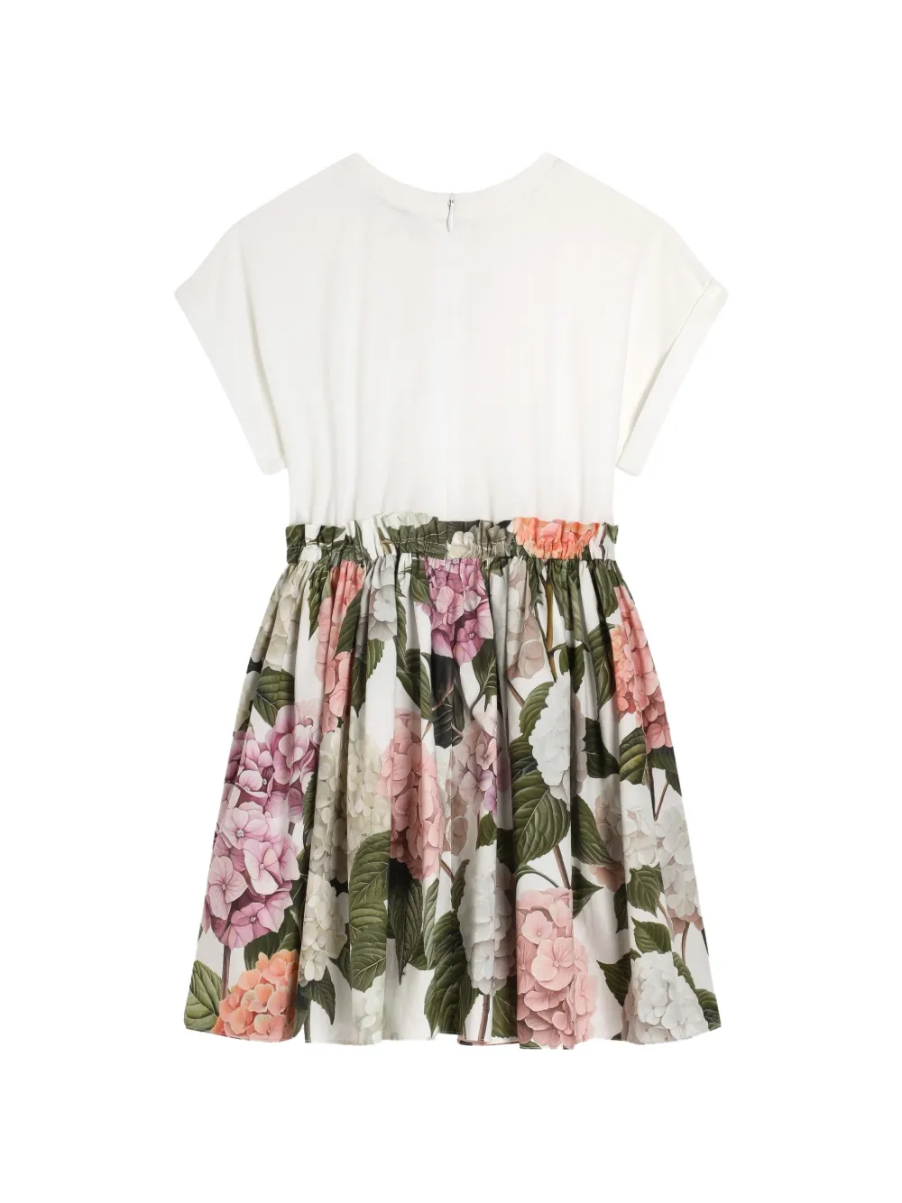 Dolce & Gabbana Kids Jersey jurk met bloemenprint Wit
