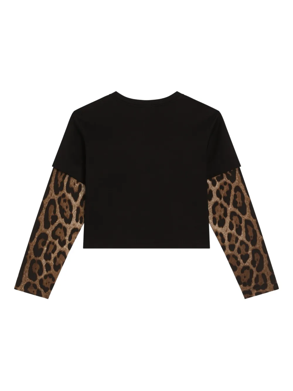 Dolce & Gabbana Kids Top met luipaardprint en lange mouwen Zwart