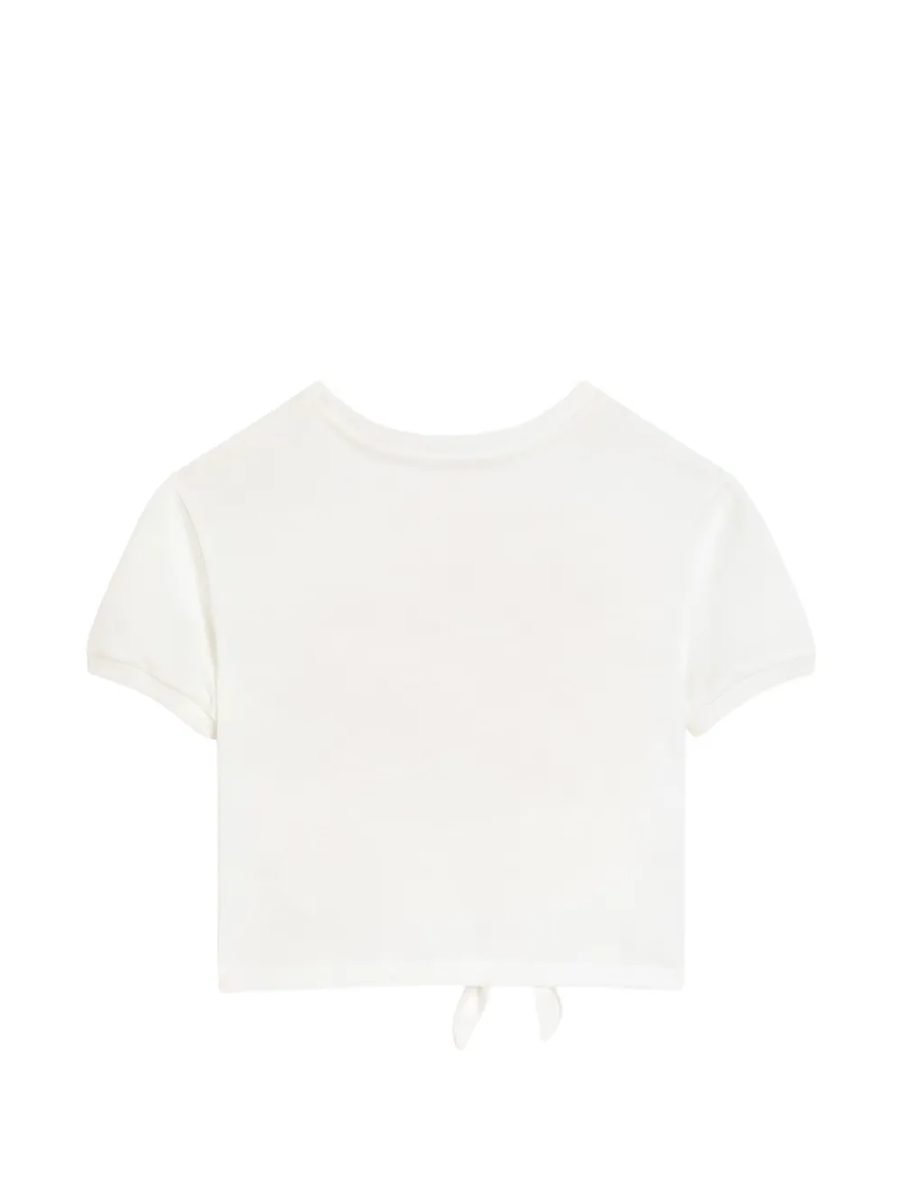 Dolce & Gabbana Kids Verfraaid T-shirt met gestrikte voorkant Wit