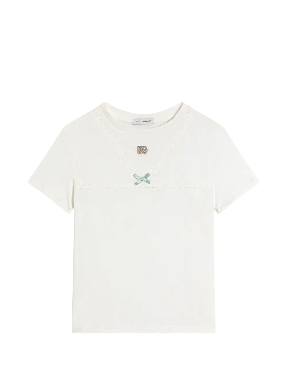 Dolce & Gabbana Kids T-shirt con applicazione - Bianco