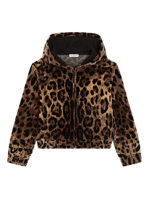 Dolce & Gabbana Kids animal-pattern hooded sweatshirt