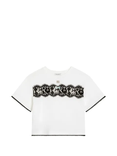 Dolce & Gabbana Kids lace-trim T-shirt
