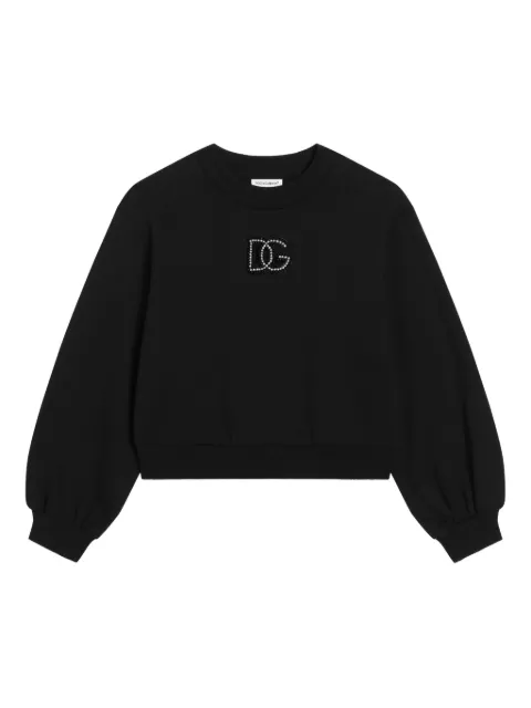Dolce & Gabbana Kids sweatshirt med rhinstensudmykket logo