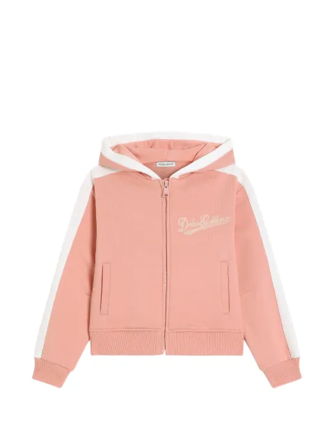 Dolce & Gabbana Kids 후드 지퍼 스웨트셔츠