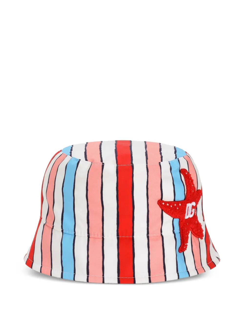 Dolce & Gabbana Kids starfish striped hat - Bianco