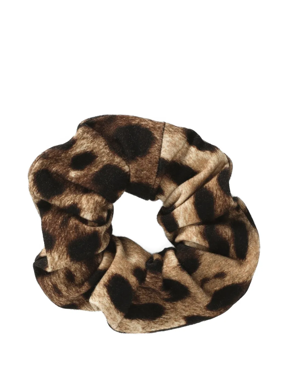 Dolce & Gabbana Kids' Leopard-print Hair Scrunchie In Brown