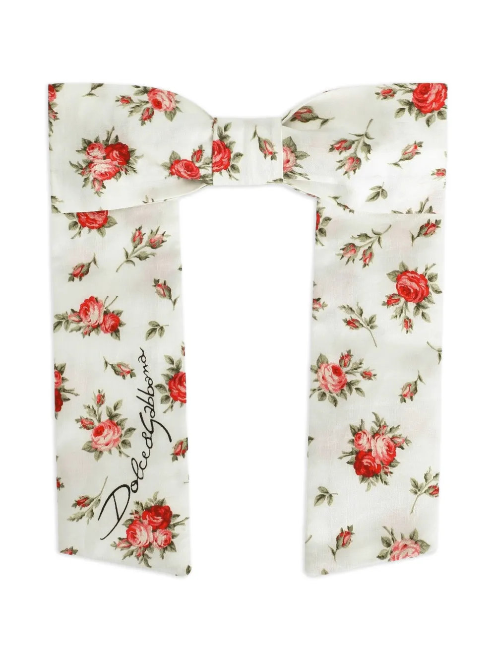 Dolce & Gabbana Kids Haargummi mit Blumenprint - Weiß