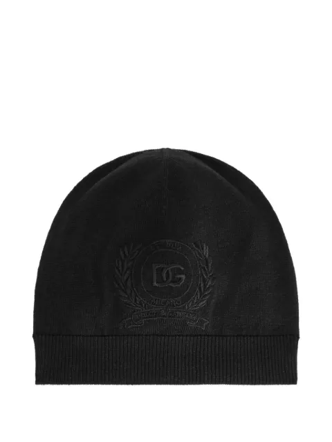 Dolce & Gabbana Kids logo-embroidered beanie hat 