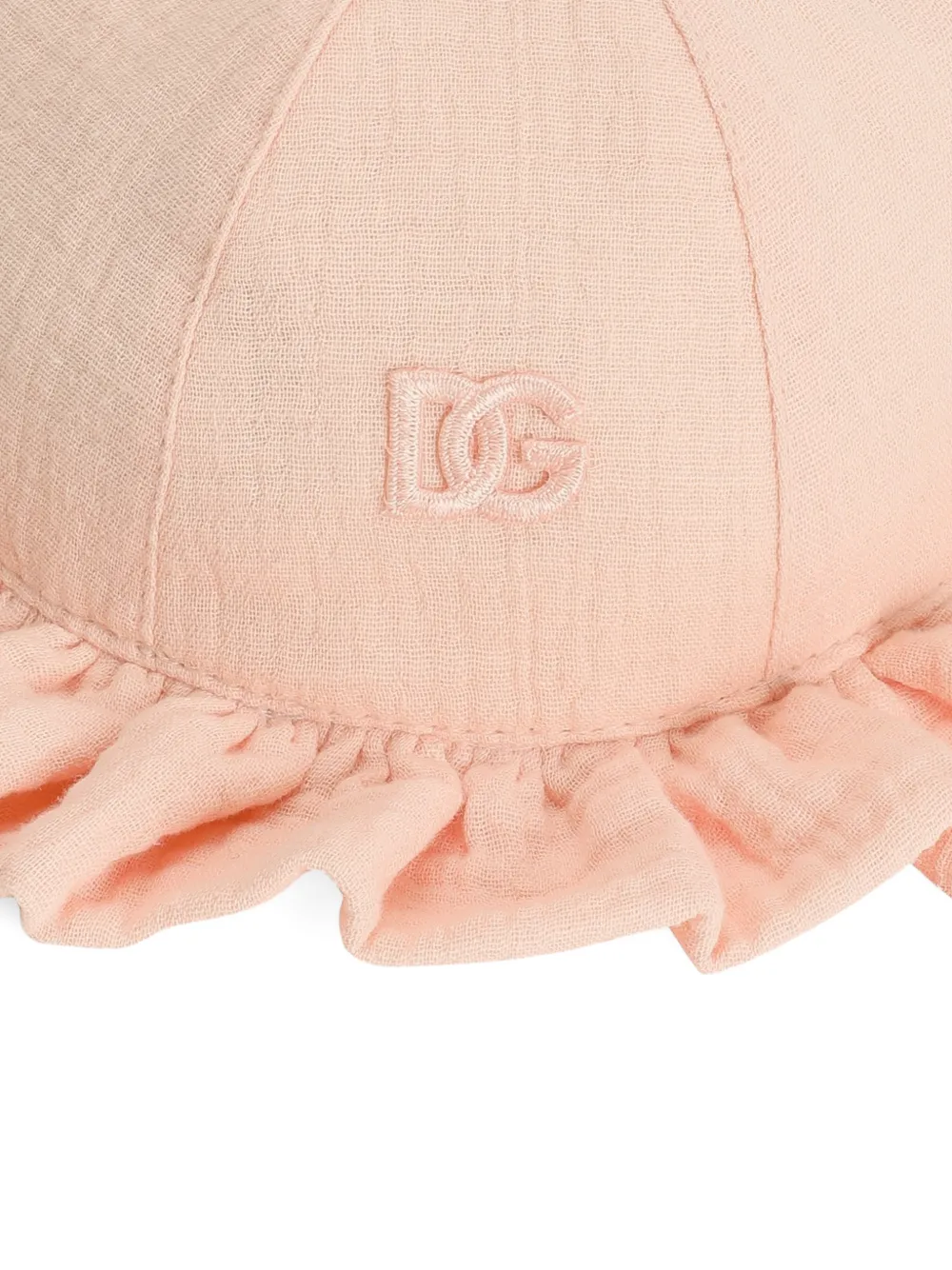 Dolce & Gabbana Kids Katoenen vissershoed met mesh Roze