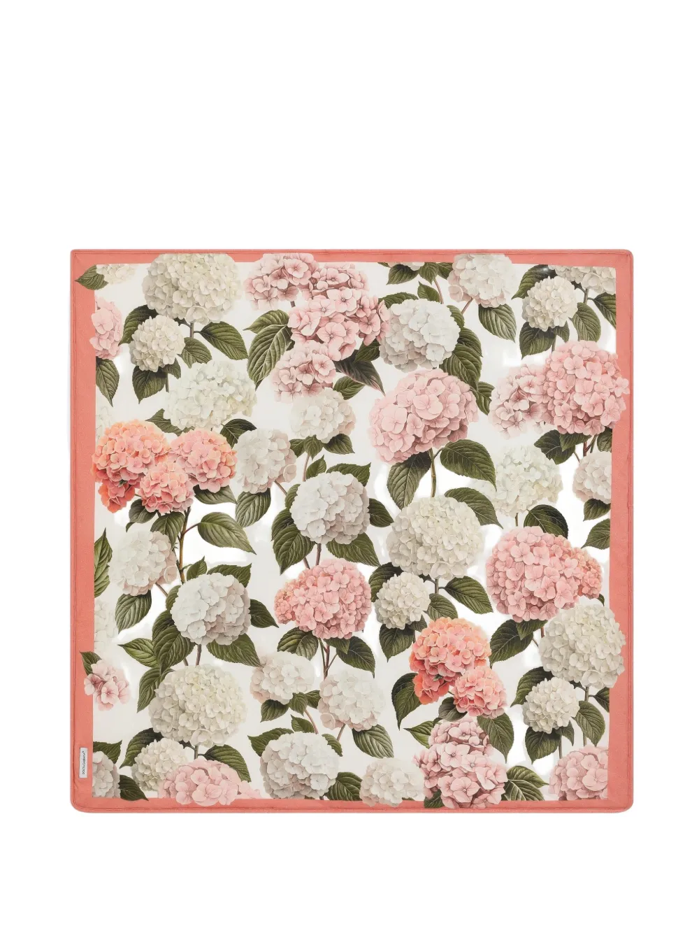  Dolce & Gabbana Kids Smooth Jersey Blanket With Hydrangea-print - White 