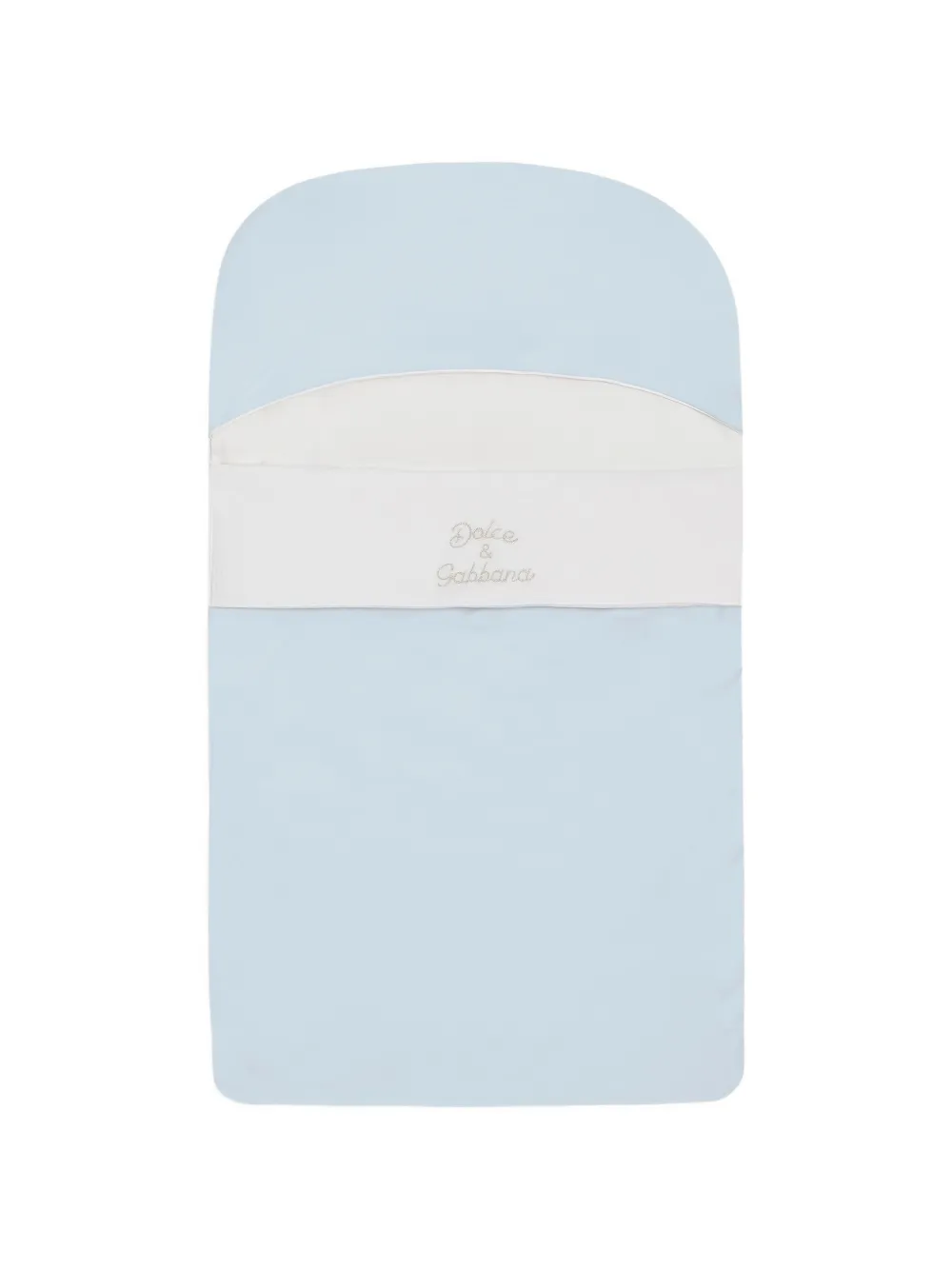 Dolce & Gabbana Kids interlock and linen baby nest with embroidery sleep bag - Blu