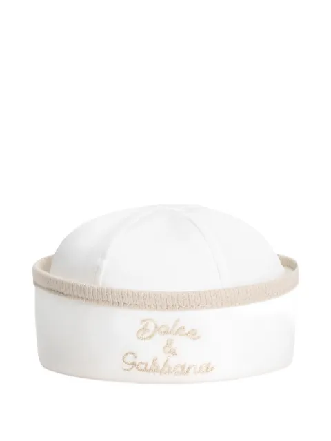 Dolce & Gabbana Kids logo-embroidered beanie hat
