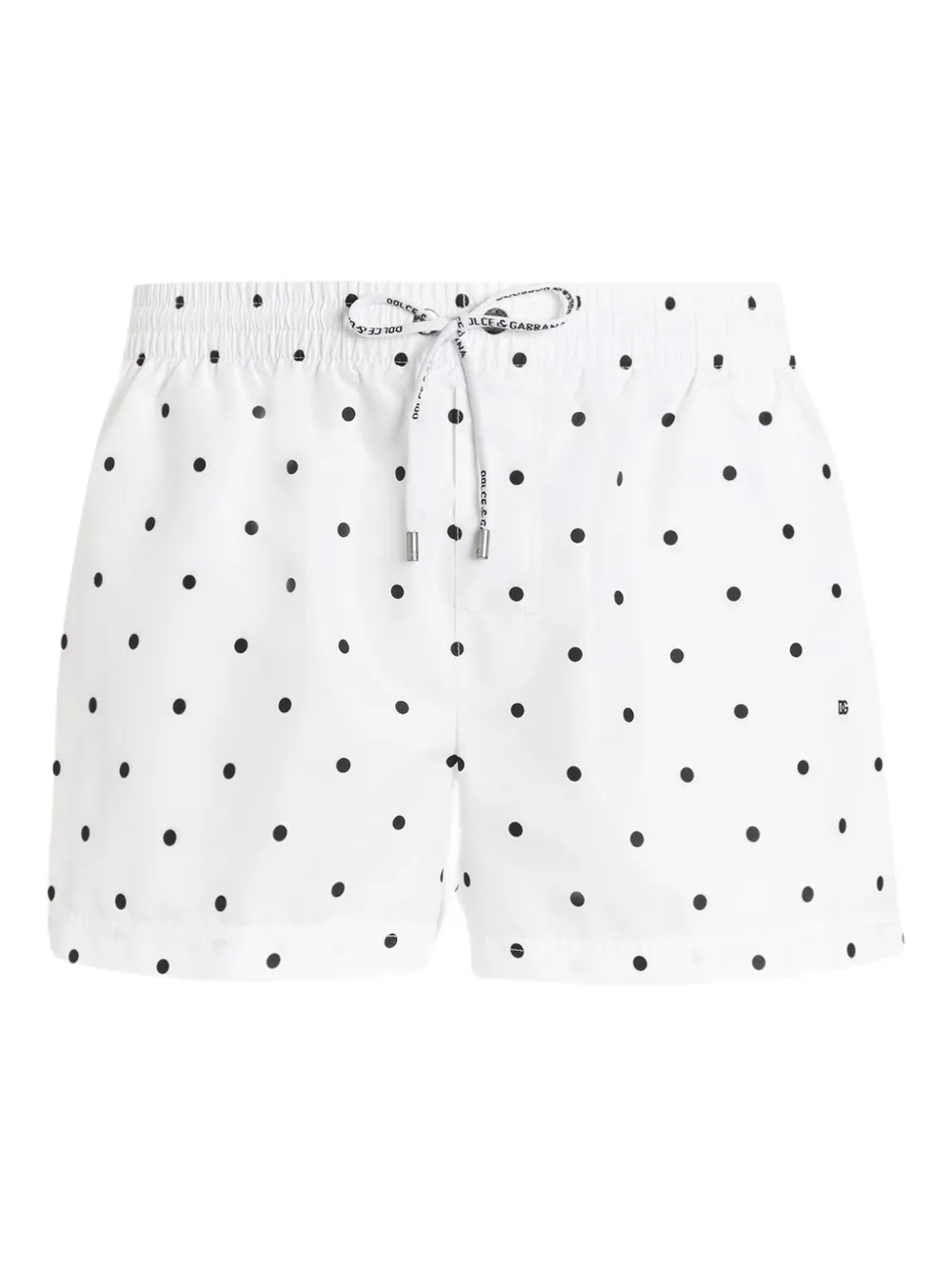 Dolce & Gabbana polka dot swim shorts - Bianco