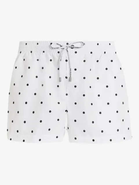 Dolce & Gabbana polka-dot drawstring swim shorts