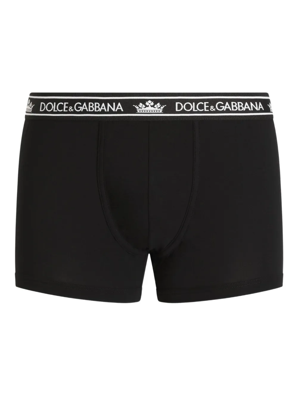 Dolce & Gabbana Drie boxershorts met logoband Zwart