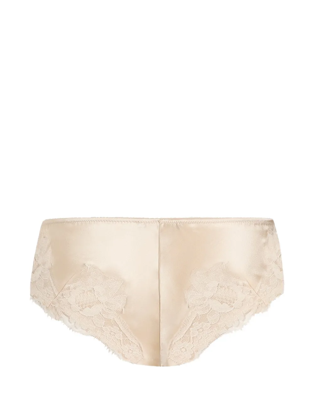 Dolce & Gabbana Slip met afwerking van kant Beige