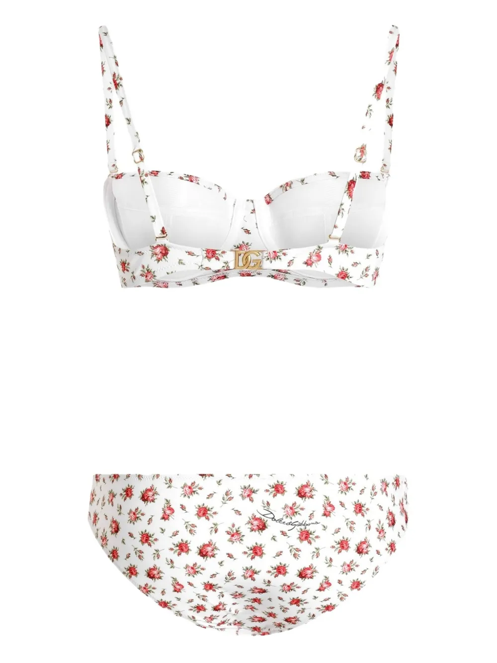  Dolce & Gabbana Floral-print Bikini - White 