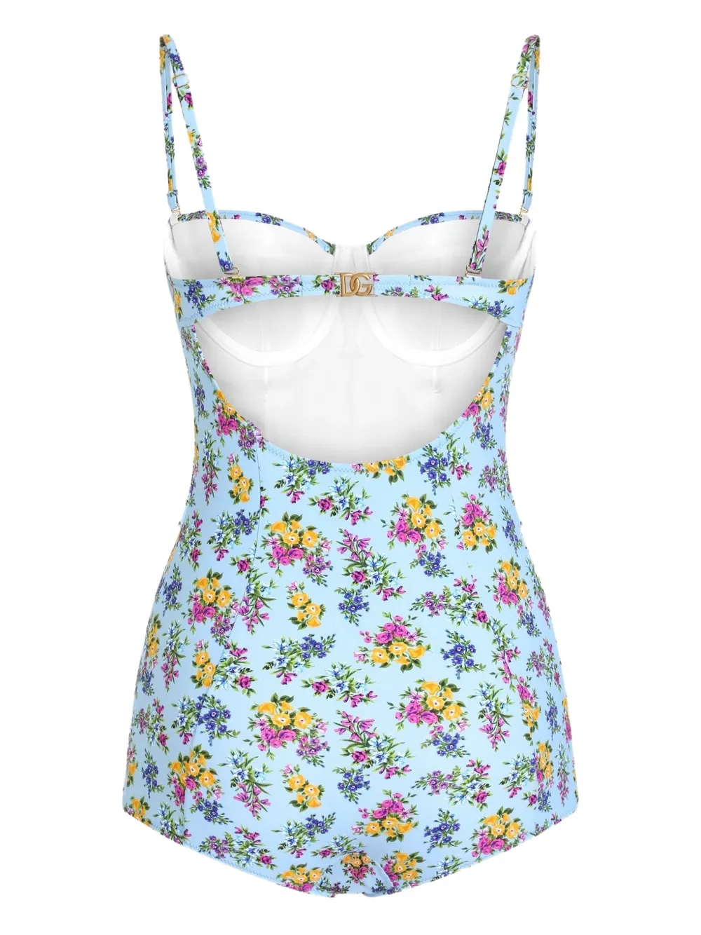 Dolce & Gabbana Badpak met bloemenprint Blauw