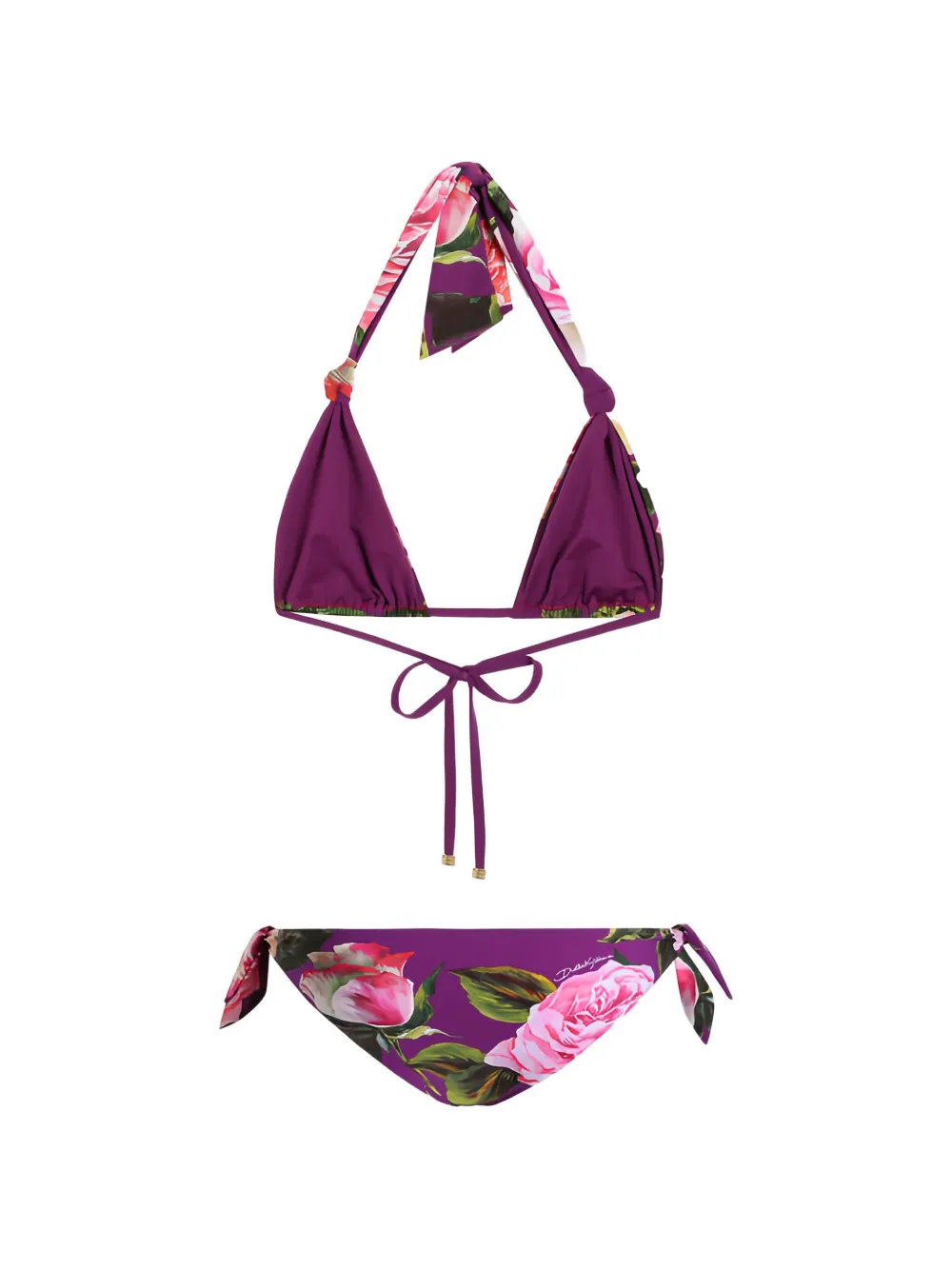 Dolce & Gabbana Badpak met bloemenprint Blauw