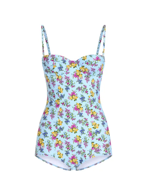 Dolce & Gabbana Rose-print triangle bikini
