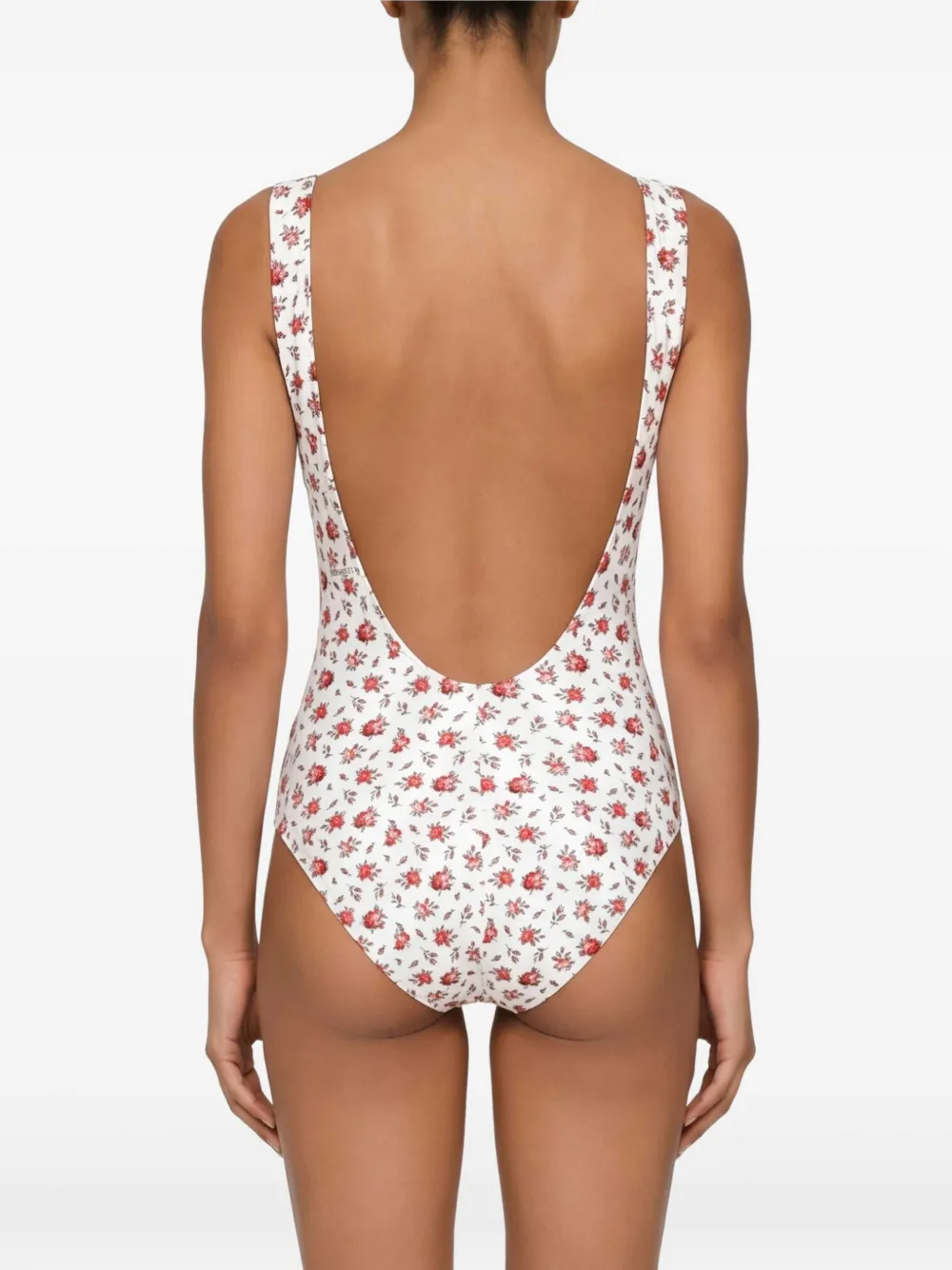 Dolce & Gabbana Badpak met bloemenprint Wit