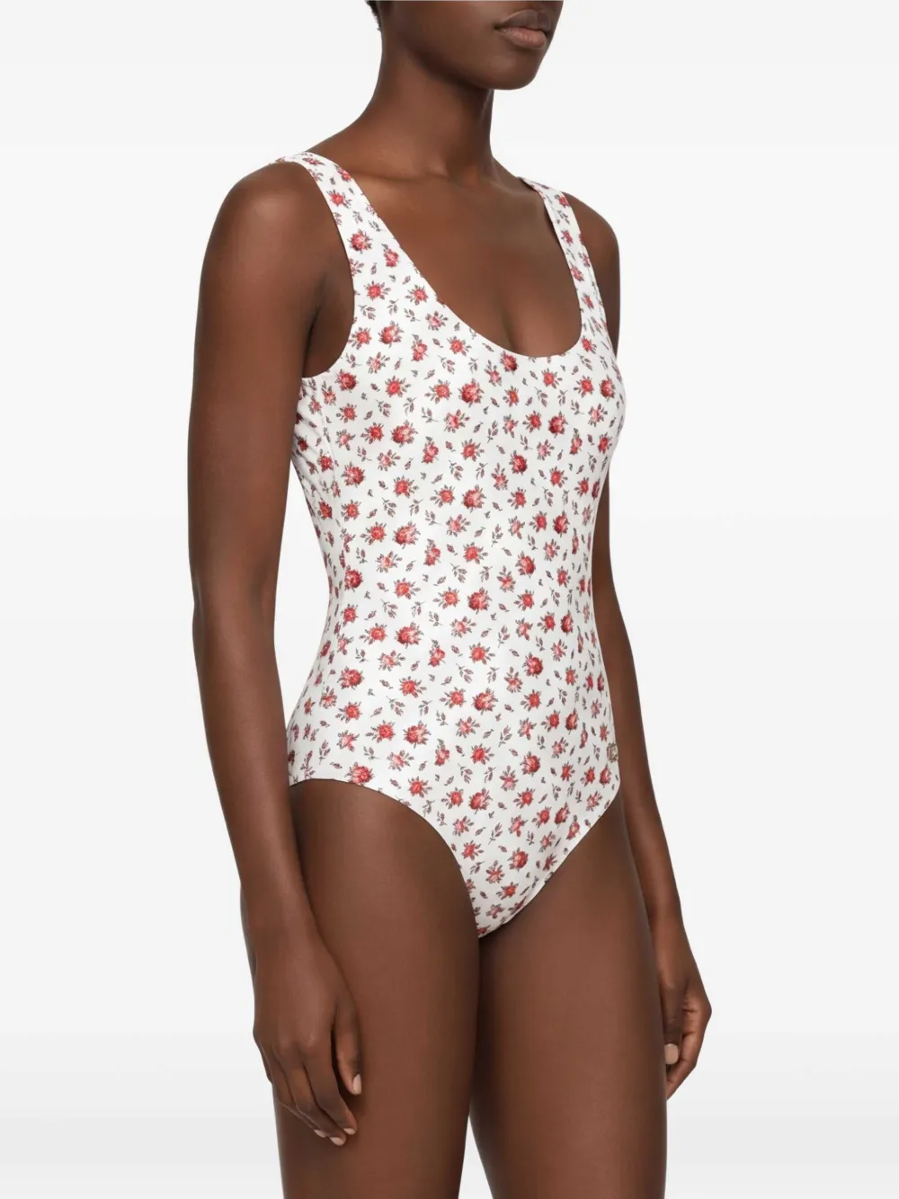 Dolce & Gabbana Badpak met bloemenprint Wit