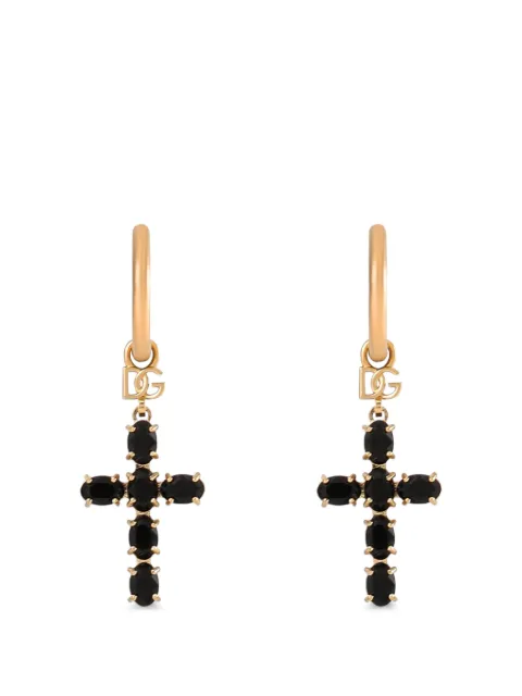 Dolce & Gabbana Creole earrings with crystal cross