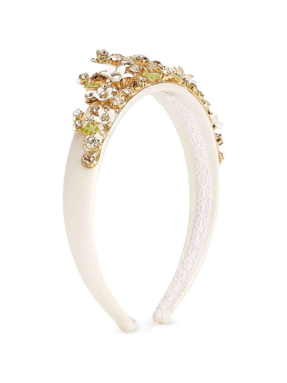 Dolce & Gabbana Kids floral embellished hair accessory - Bianco