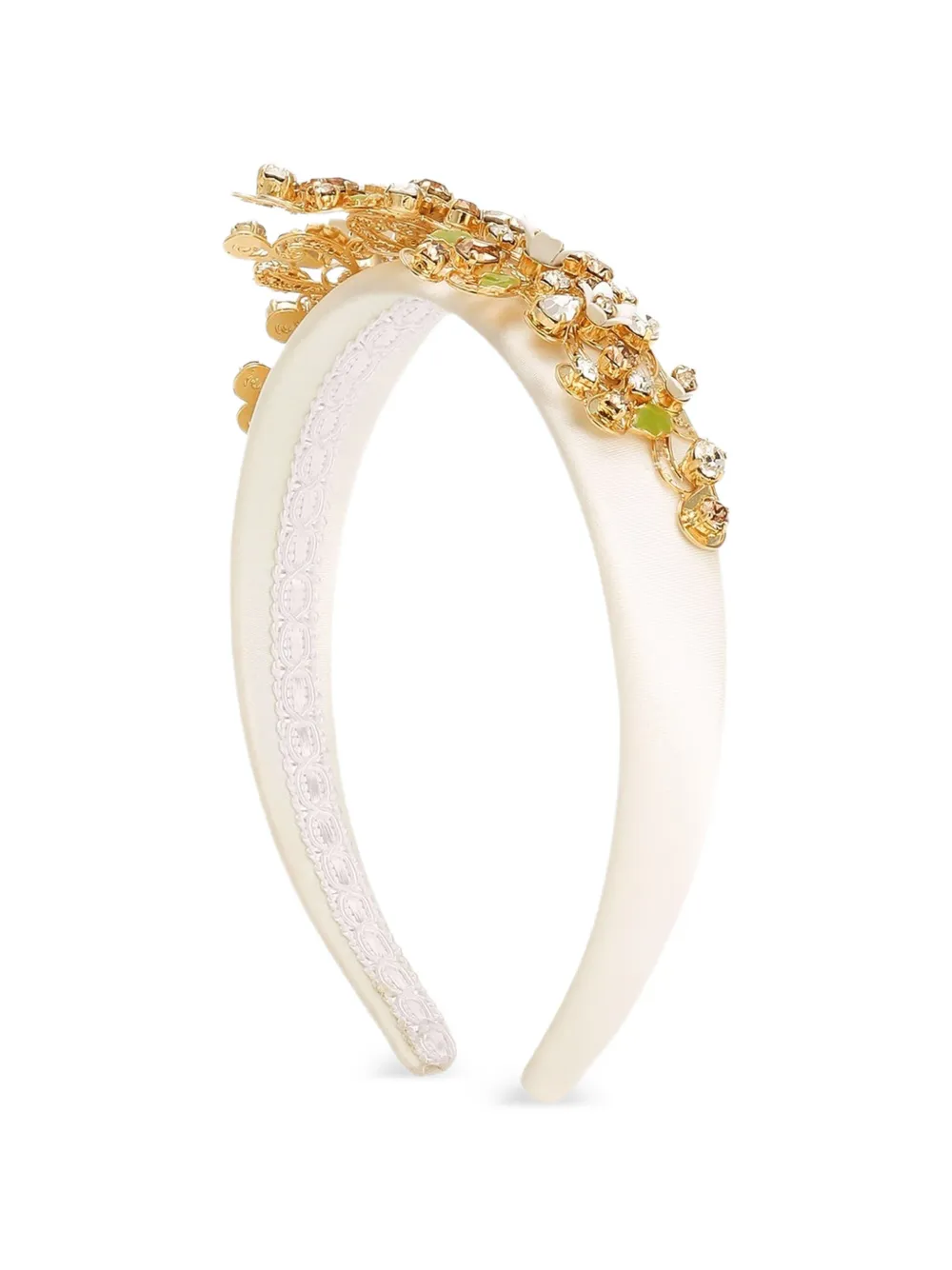 Dolce & Gabbana Kids Haaraccessoire verfraaid met bloemen Wit