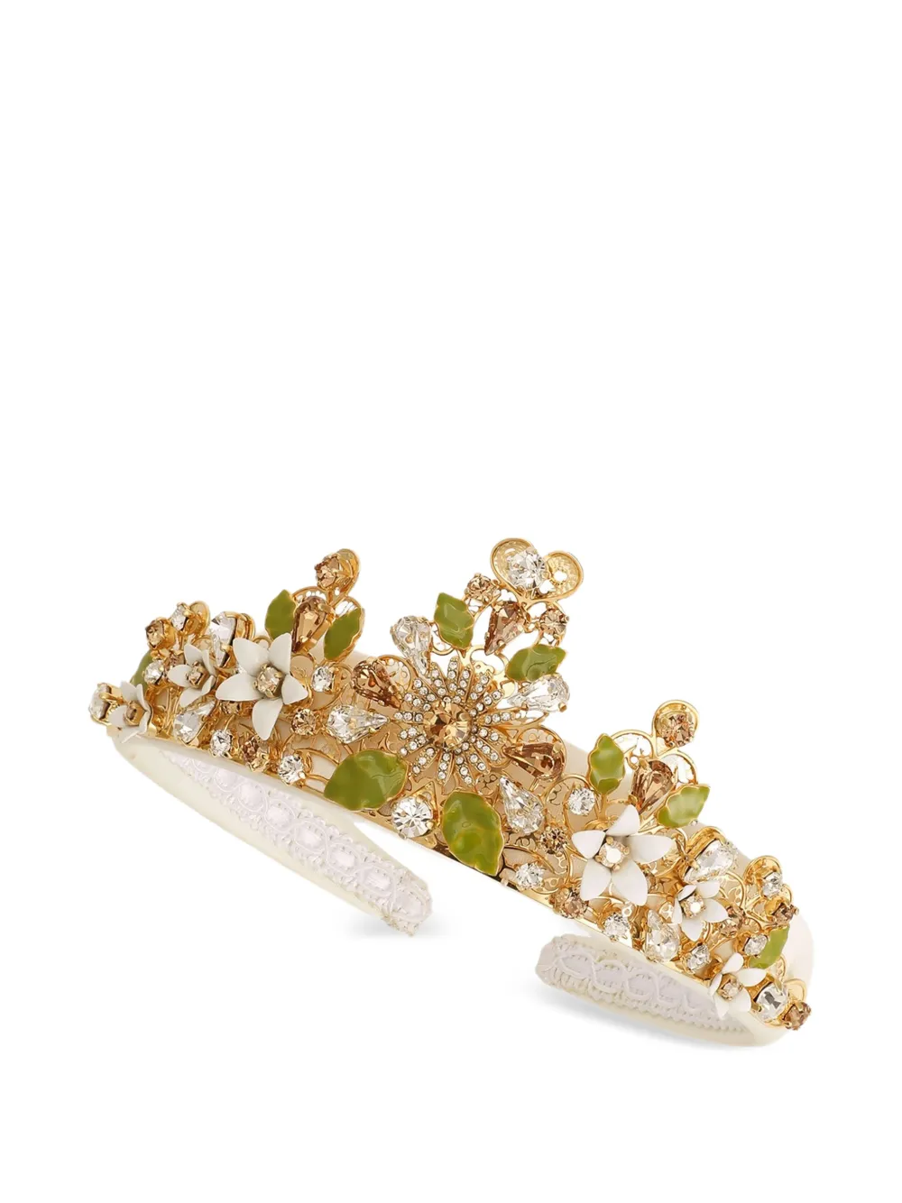 Dolce & Gabbana Kids Haaraccessoire verfraaid met bloemen Wit