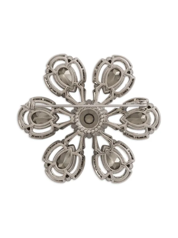 Dolce & Gabbana Sartoria Floral Brooch | Silver | FARFETCH GE