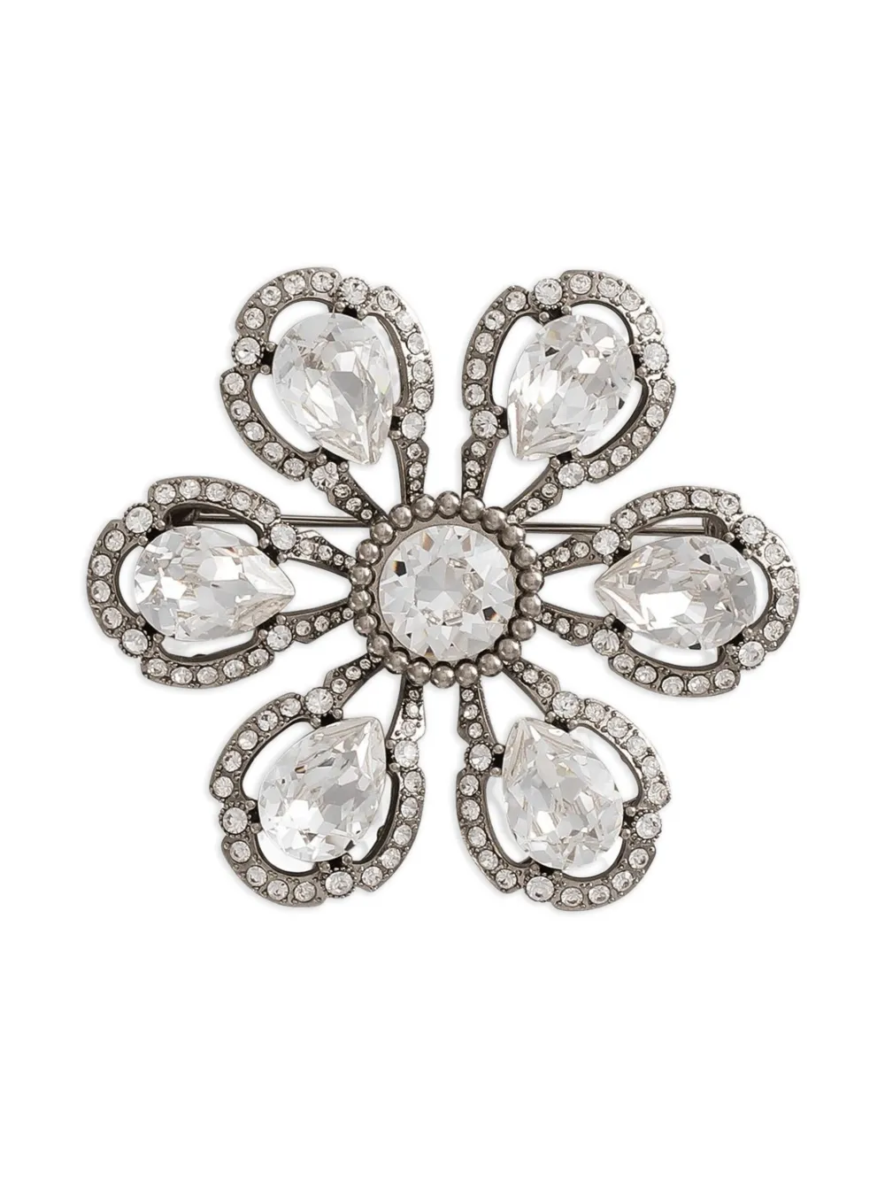Dolce & Gabbana flower-embellished brooch – Silver