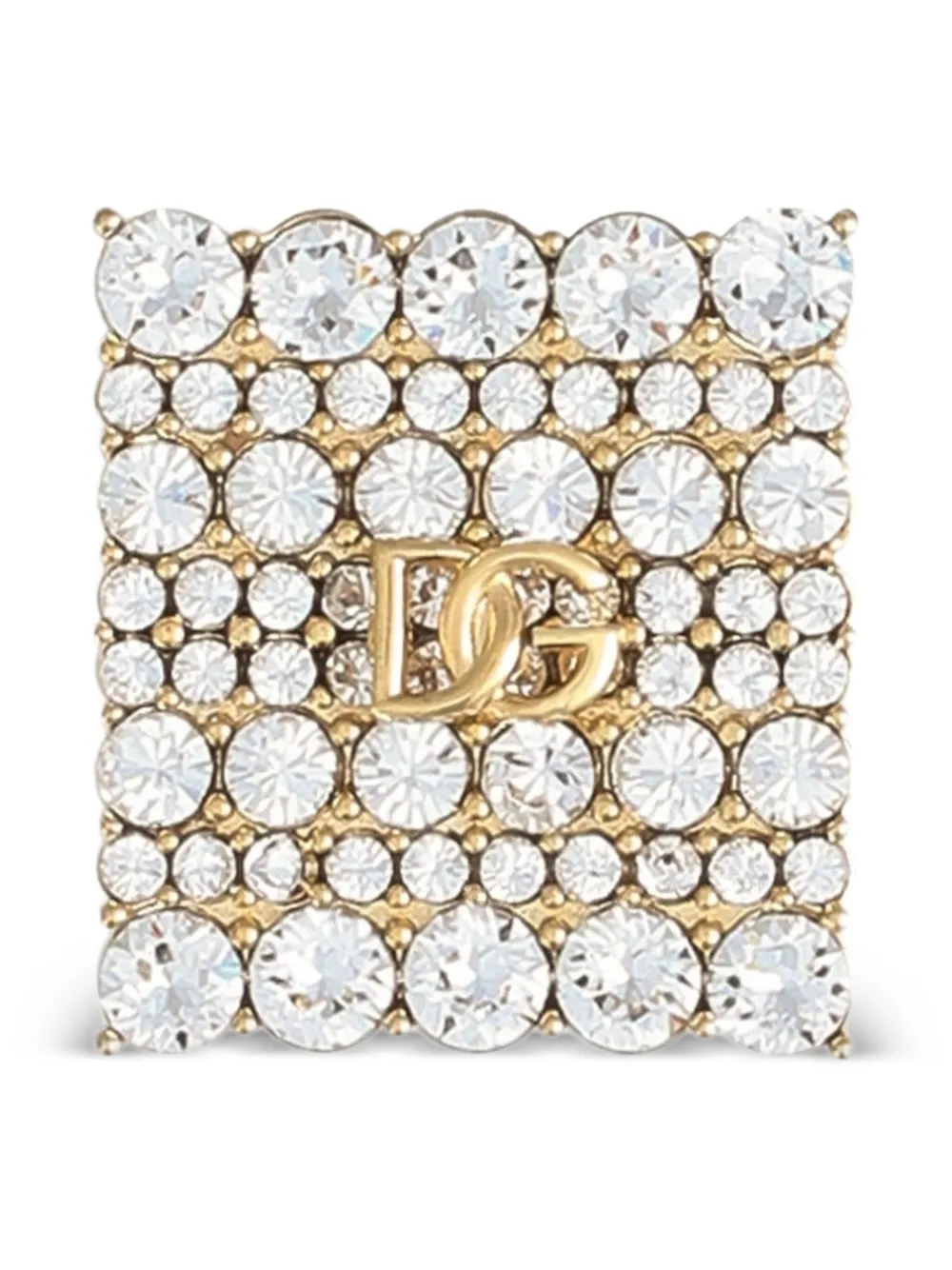 Dolce & Gabbana rhinestone-embellished brooch | Gold | Image 1