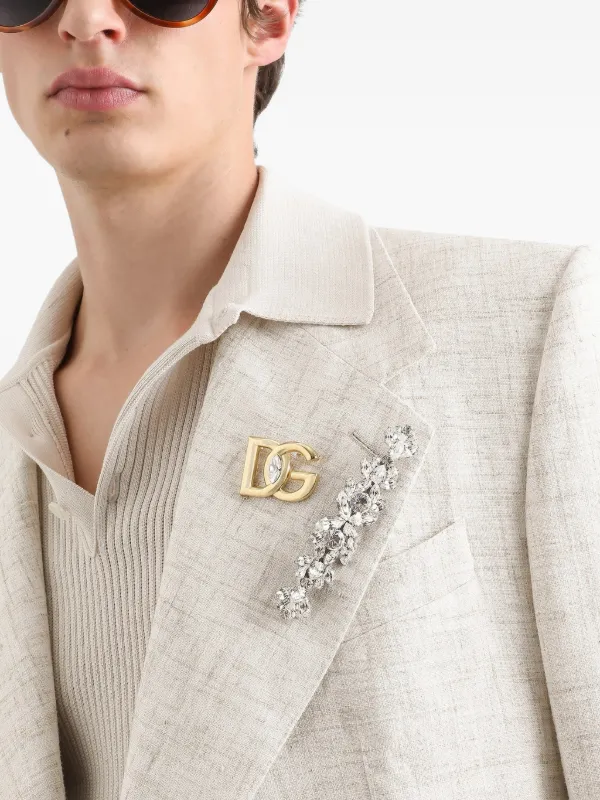 Dolce & Gabbana ラインストーン ブローチ | ゴールドトーン | FARFETCH JP