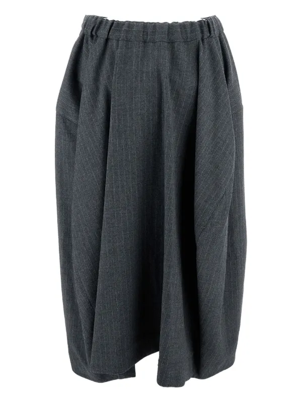 Comme Des Garçons pinstripe-pattern Midi Skirt Grey FARFETCH