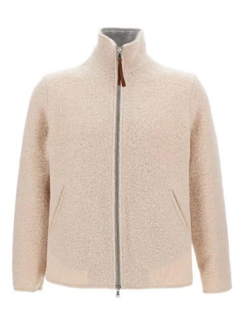 ALPE PIANO bouclé high-collar jacket