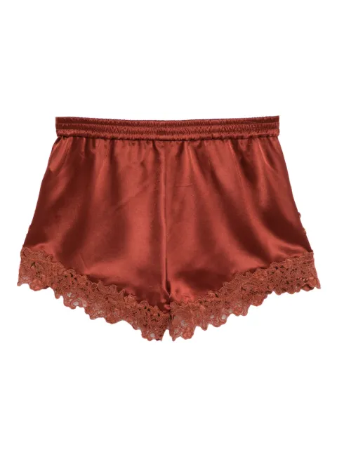 Cynthia Rowley embroidered satin shorts