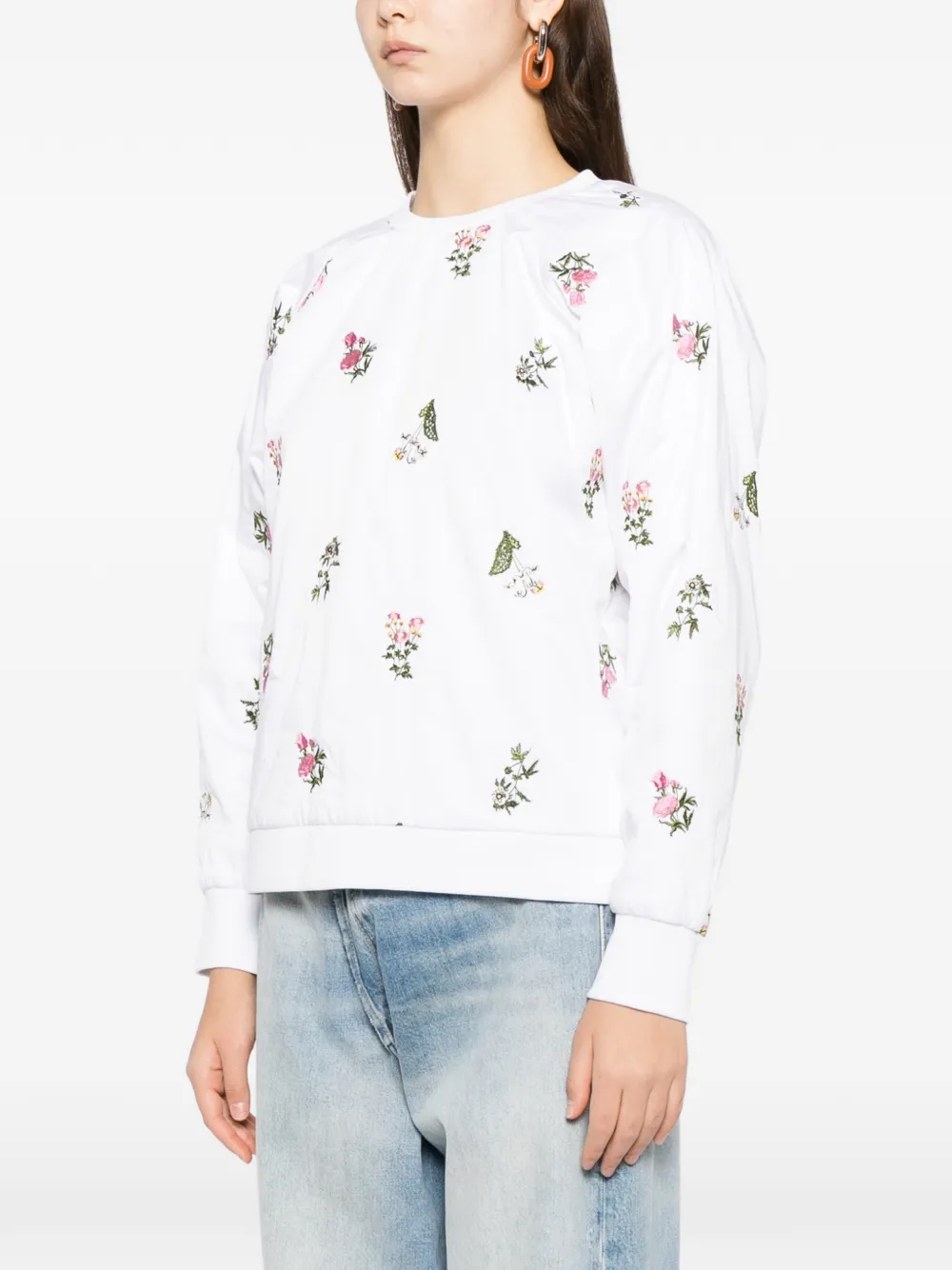 Cynthia Rowley Trui met geborduurde bloemen Wit