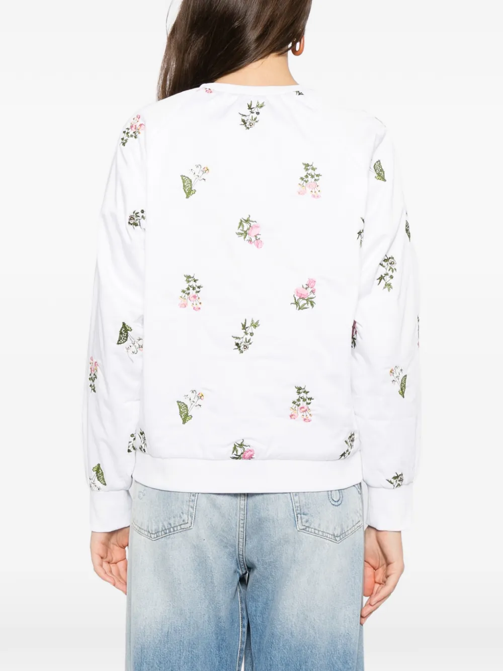 Cynthia Rowley Trui met geborduurde bloemen Wit