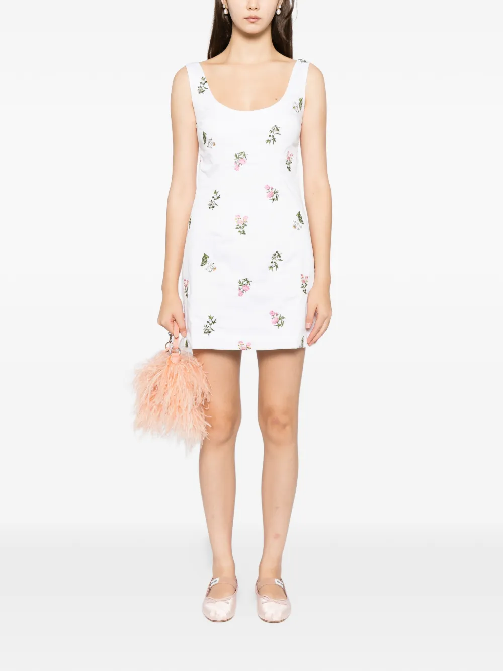 Cynthia Rowley Mini-jurk met borduurwerk Wit
