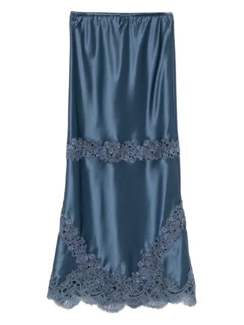 Cynthia Rowley embroidered satin skirt