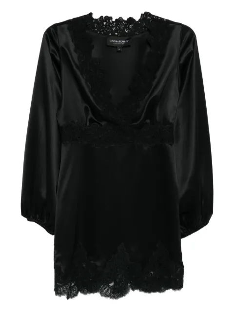 Cynthia Rowley satin lace mini dress