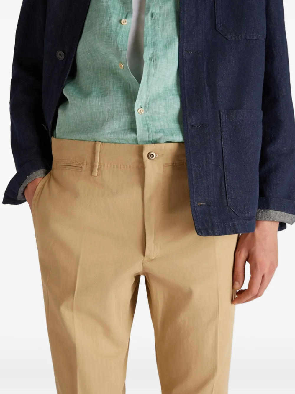 slowear Broek met omgeslagen pijpen Beige