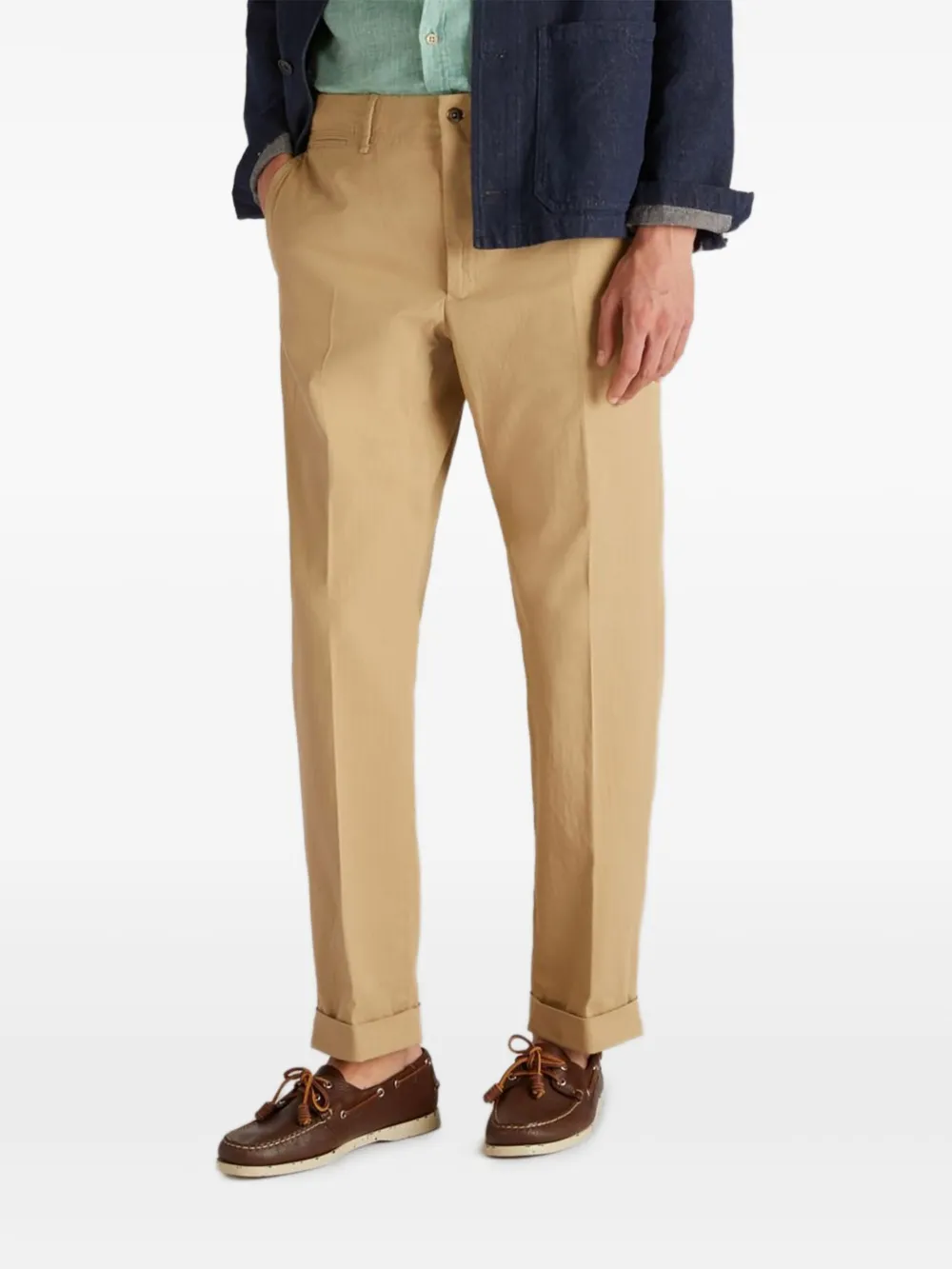 slowear Broek met omgeslagen pijpen Beige